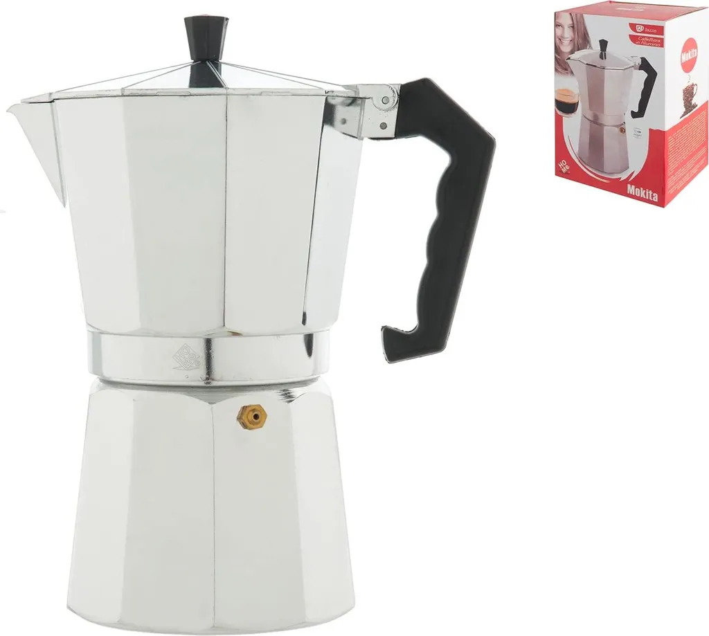Machine à café aluminium Mokita Home, grande capacité 12 tasses inox