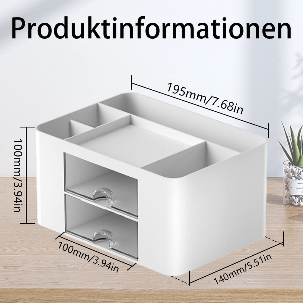 48 Stück Schubladen-Organizer Aus Kunststoff | Maße Ca. 7,5 X 7,5 X 2,8 Cm | Stapelbar, Rutschfest | Für Büro, Bad, Küche
