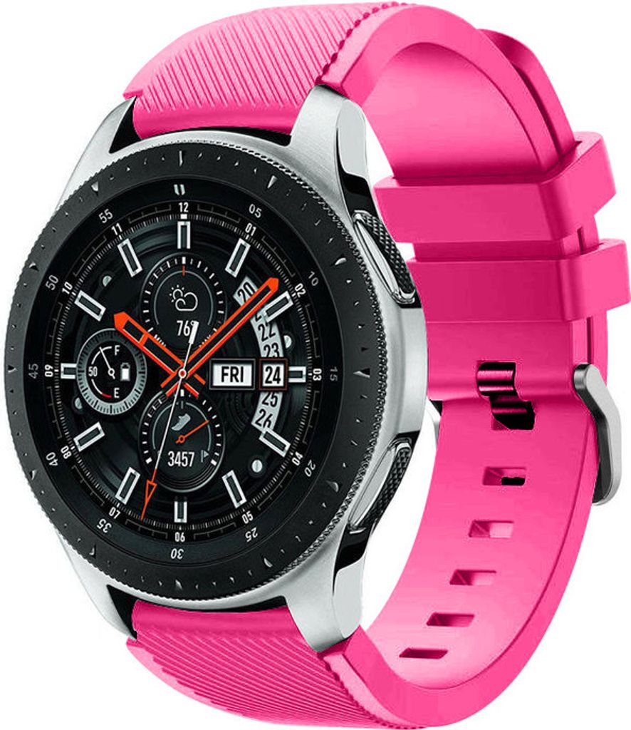 Strap-it Samsung Galaxy Watch 46mm Armband Silikon (Pink)