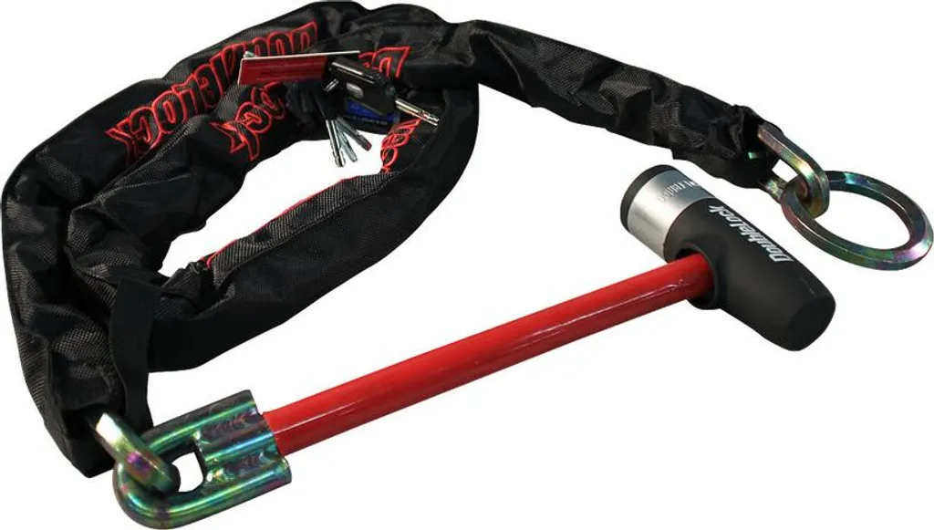 Antivol chaîne de 2 mètres pour attacher deux vélos ou moto Double-Lock