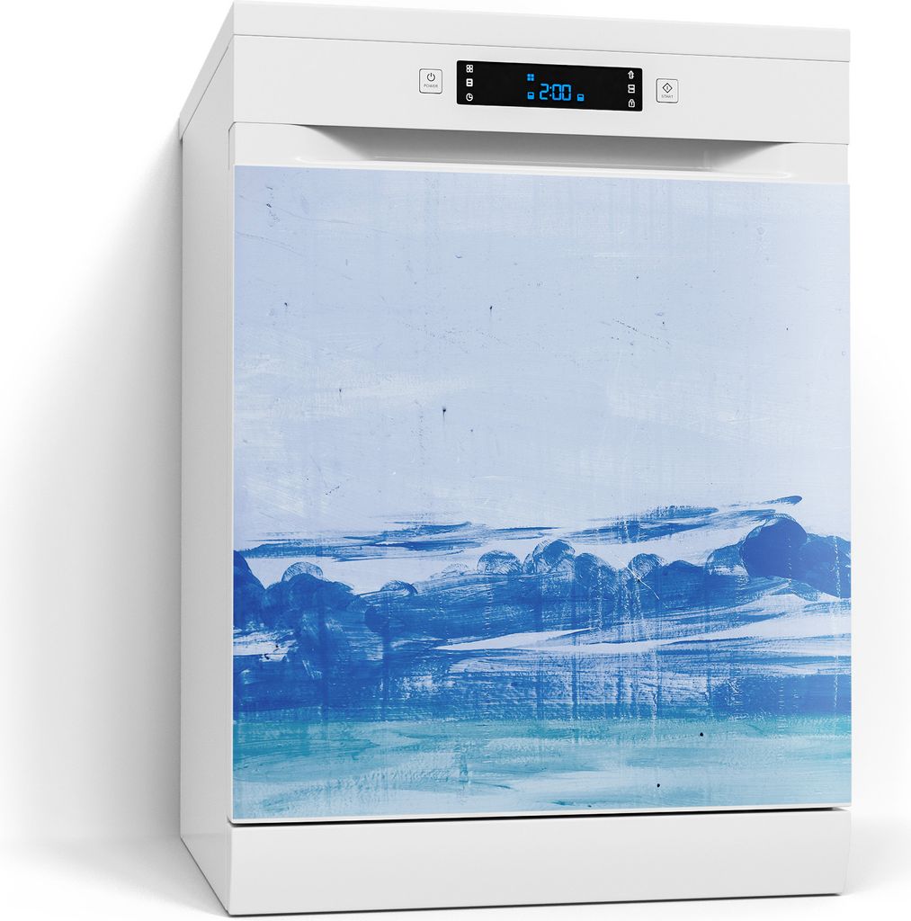 DEQORI Magnetmatte Spülmaschine beschreibbar 60x60 cm 'Winterseelandschaft' Magnetfolie