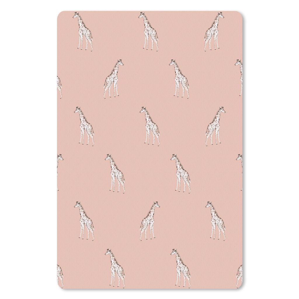 MuchoWow Mauspad Mousepad Giraffe - Pastell - Muster 18x27 cm - Mousepads - Maus Mat - Pad - Mausunterlage