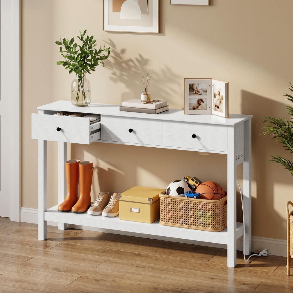 BEALIFE Flurkonsole 130x30x80 cm mit 3 Schubladen | Produktbild 