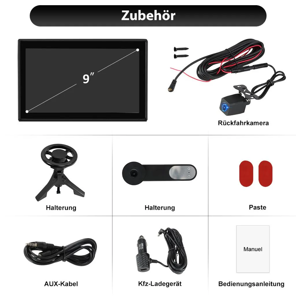 Monitor Auto 9" Wireless: CarPlay & Android Auto con Split Screen - 8