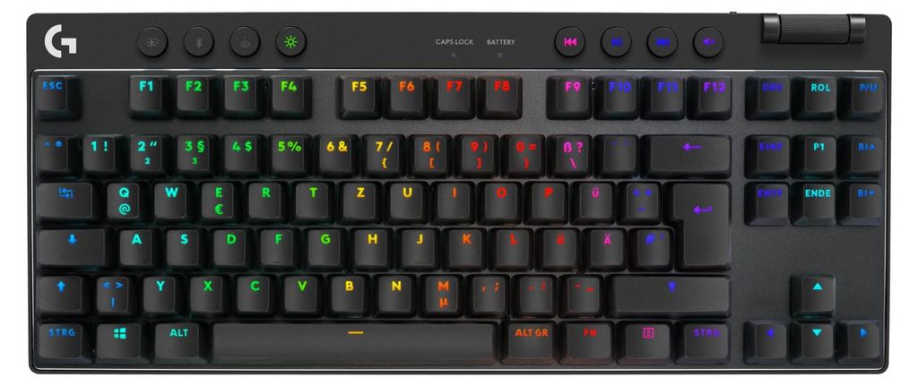 Logitech G PRO X TKL, Kabellos, RF Wireless + Bluetooth, Produktbild 