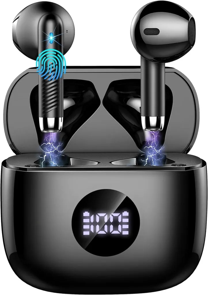 In-Ear-Kopfhörer mit 4 ENC Noise Cancelling Mic, 40 Std Spielzeit HiFi Stereo, USB-C kabellose Kopfhörer IP7 Wasserdicht für Arbeit und Studium