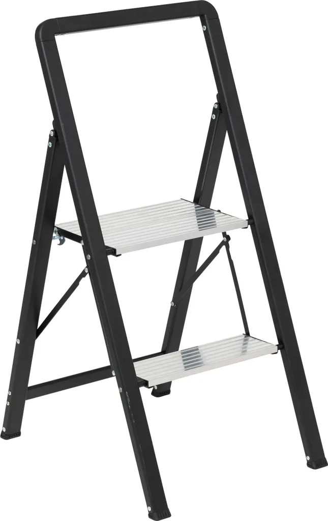 Escabeau domestique 2 marches en alu gris 83 cm 5 Five Simply Smart