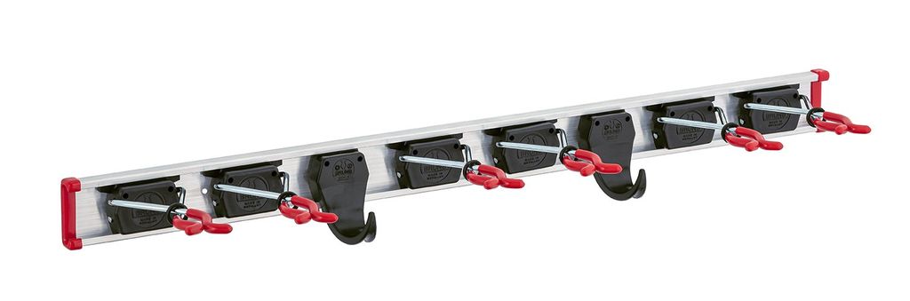Bruns Gerätehalterschiene 0,75 m, 6 Halter + 2 Haken Produktbild 
