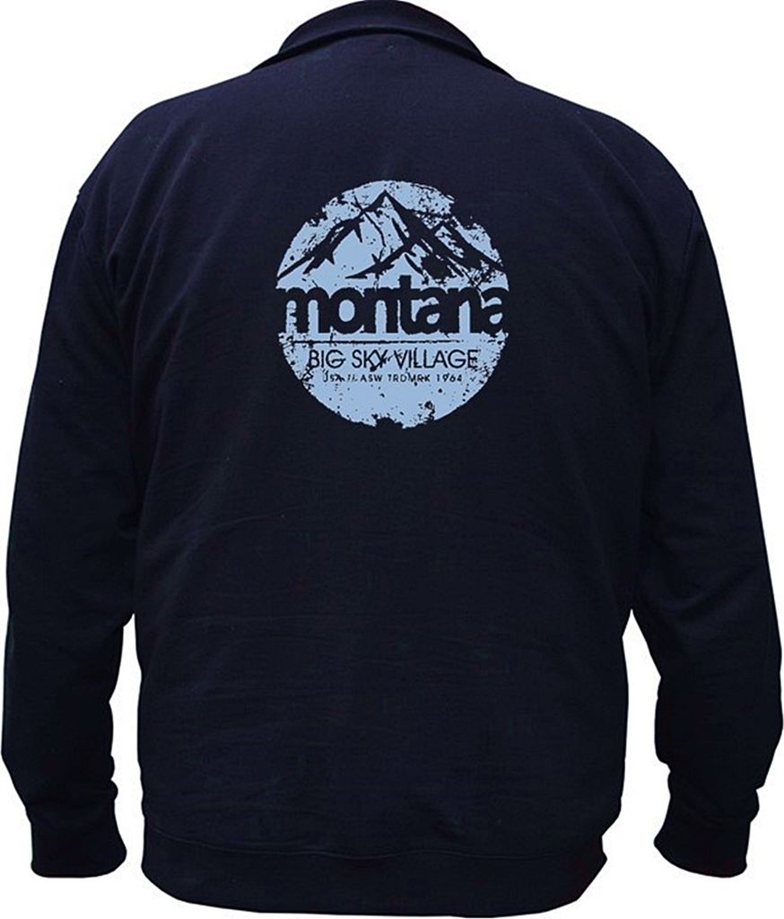 Übergrößen Trainerjacke Sky Village eisblau AHORN SPORTSWEAR Dunkelblau 6XL