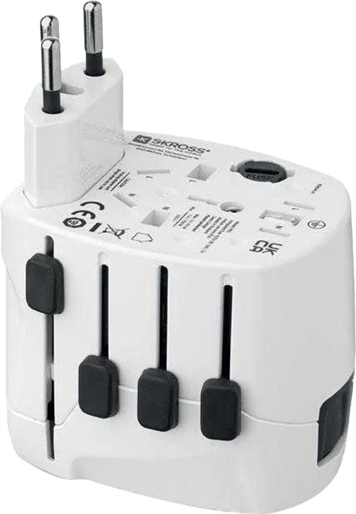 Adaptateur universel compact multi-pays MO1965 blanc haute sécurité