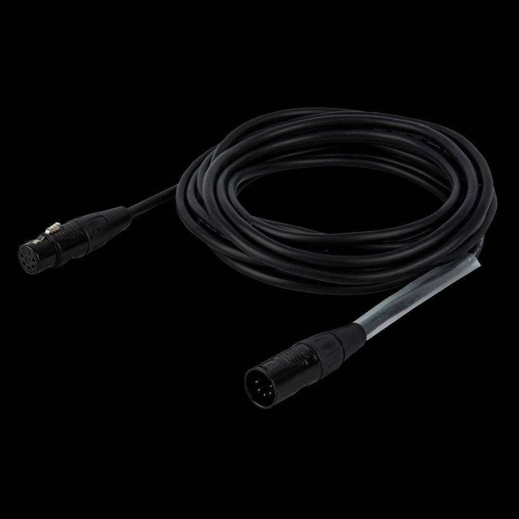 DAP FLR08 - DMX/AES-EBU XLR/M 5P to XLR/F 5P 6 m - versilbert