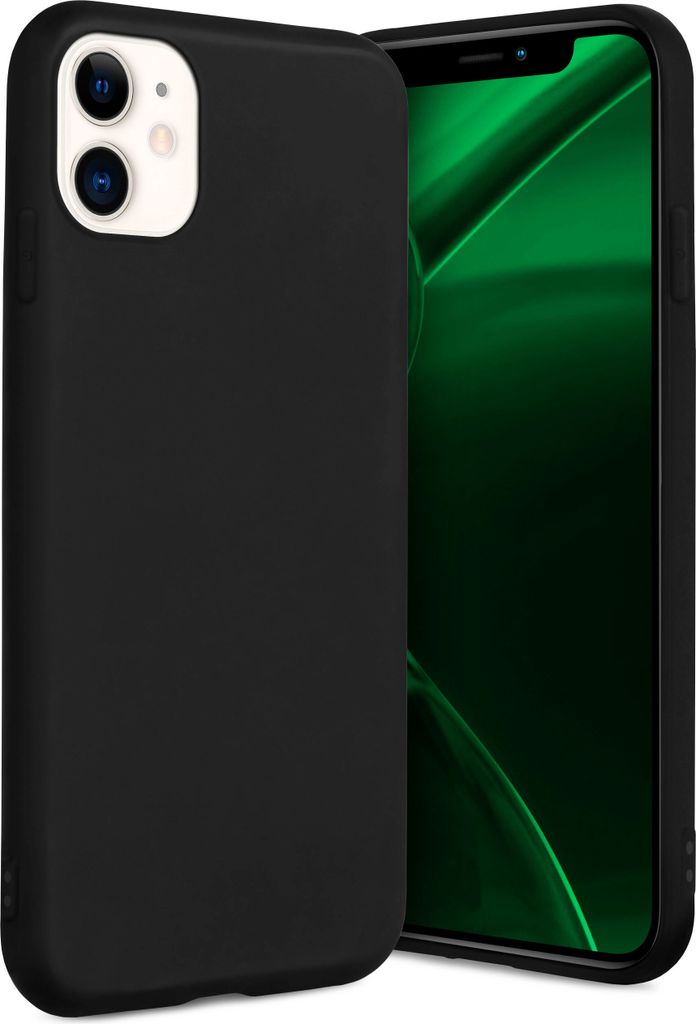 ONEFLOW Slim Case kompatibel mit Apple iPhone 11 - Hülle ultra dünn aus Silikon, Schwarz