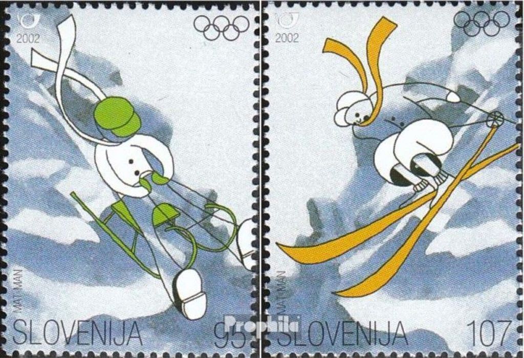 Briefmarken Slowenien 2002 Mi 382-383 (kompl.Ausg.) postfrisch Olympische Winterspiele