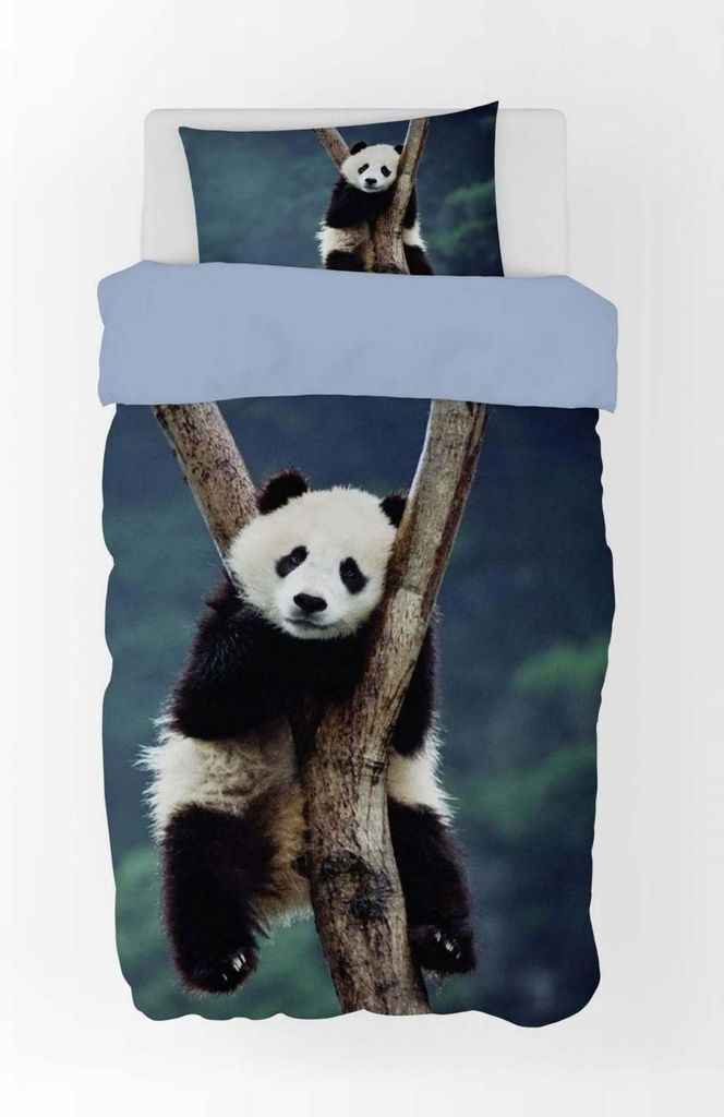 Panda Bär - Bettwäsche-Set, Pandabär 135x200 & 80x80 Produktbild 