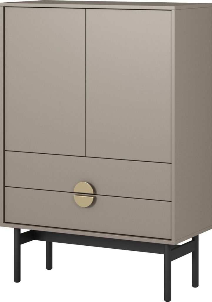 Selsey Stoon - Highboard 2-türig mit 2 Schubladen, Produktbild 