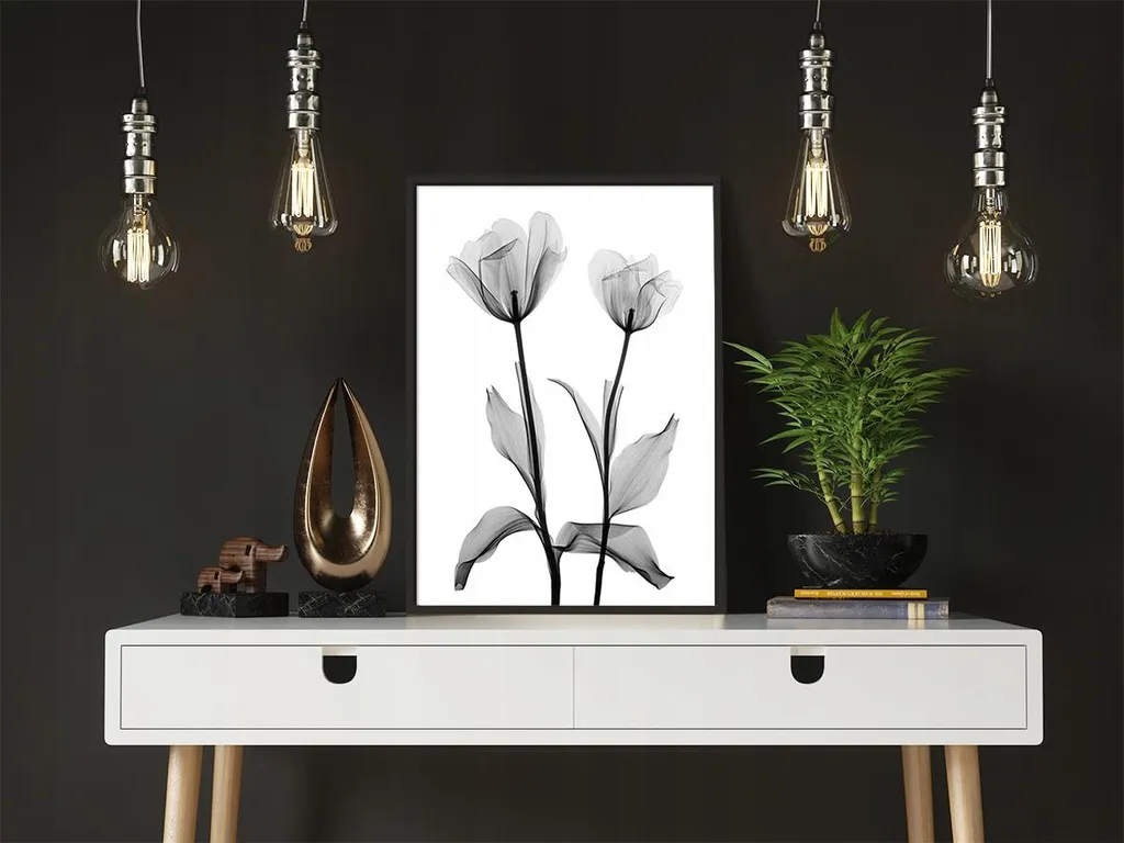 Poster fleurs encadré 53x73 cm P1042 - Solution déco murale prête à poser - 4