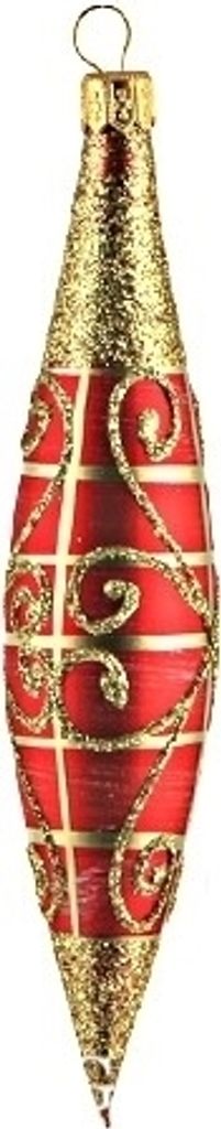 Raketa červená se zlatým dekorem