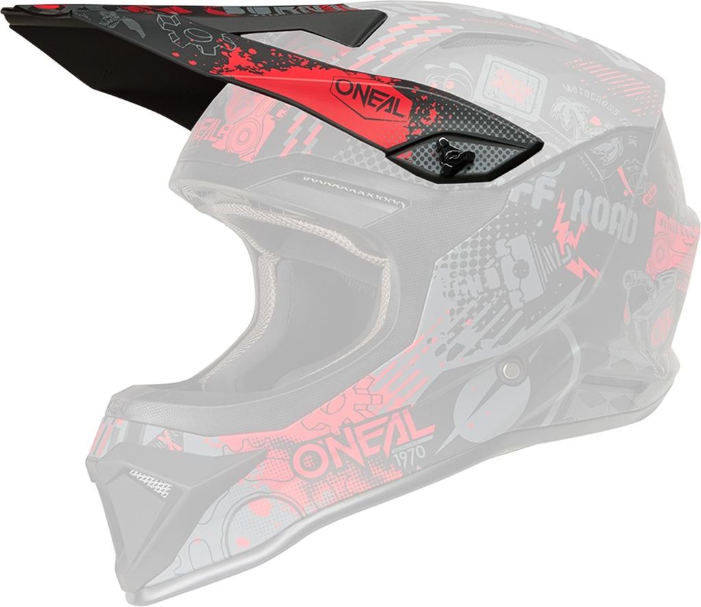 Oneal Visier 1Srs Helm Vibrant Black/Red Größe: OS