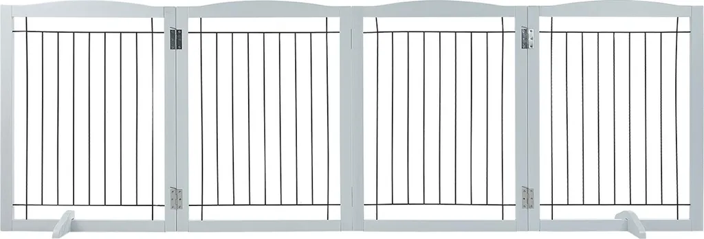Barrière de Sécurité Intérieure pour Chien pour Grands Passages Blanc