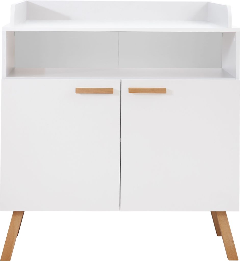 trendteam Babyzimmer Wickelkommode Mats Weiß Melamin 96 x Produktbild 