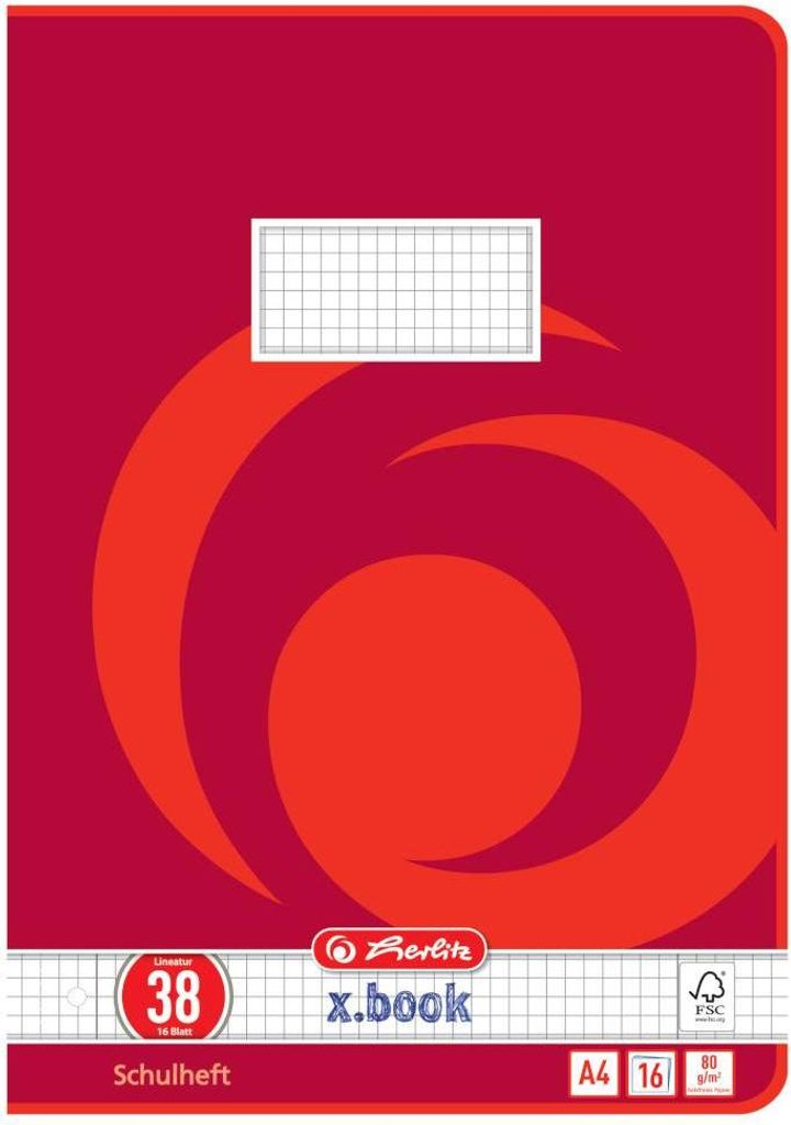 herlitz sešit x.book, DIN A4, linkovaný 38 / kostkovaný Obrázek produktu 