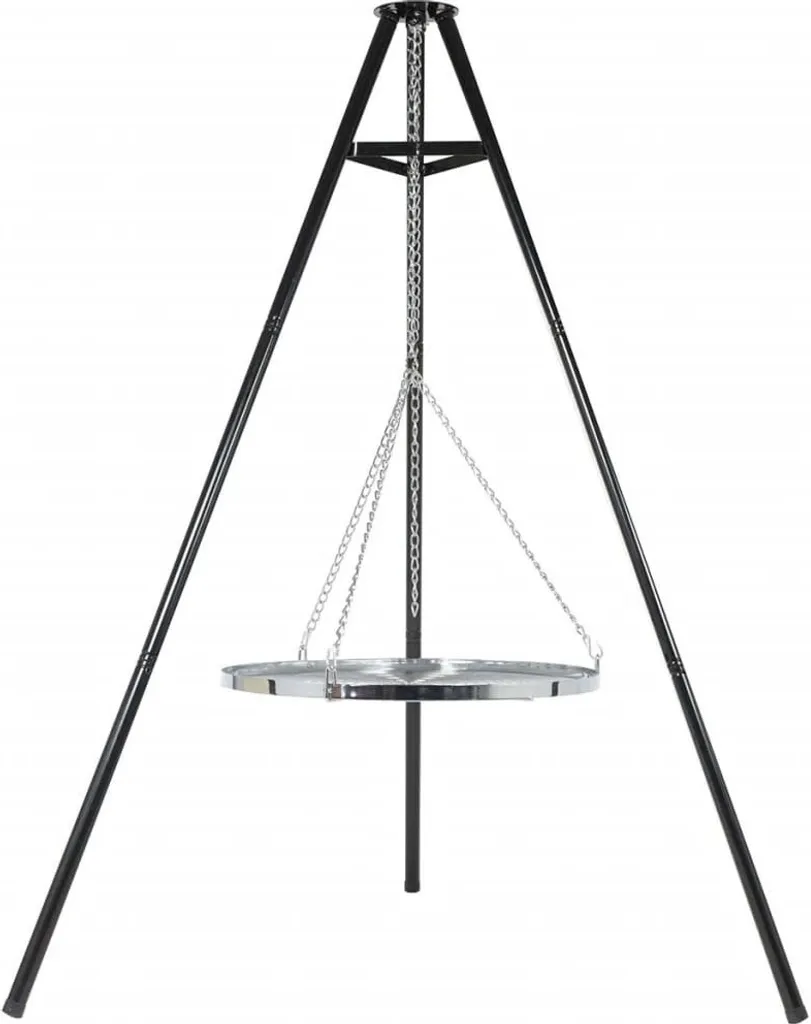 Barbecue Trépied RedFire 172 cm Noir - Hauteur Réglable et Acier Résistant