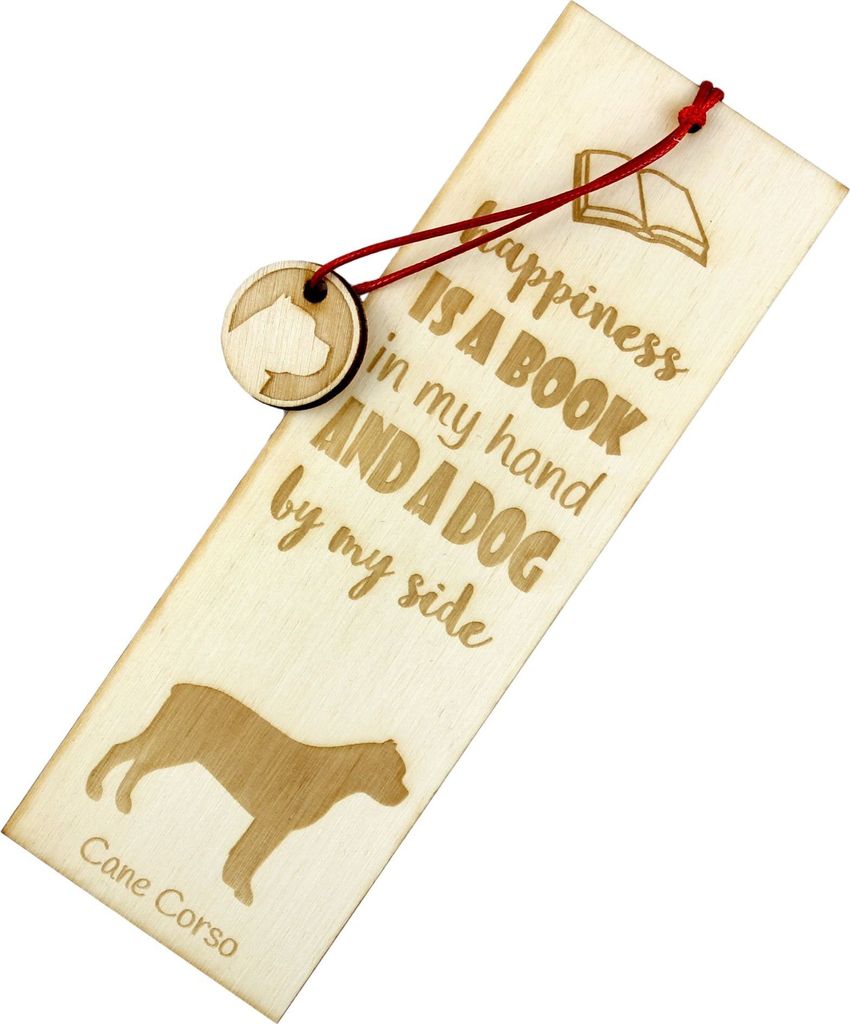 Cane Corso, Italienischer Corso-Hund, Cane di Macellaio - Lesezeichen mit Hund, personalisiertes Lesezeichen, Hundeaccessoire für Leser der Marke ...