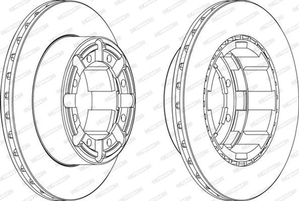 Disque de frein FERODO FCR184A OE 5001864712 pour Renault Mascott