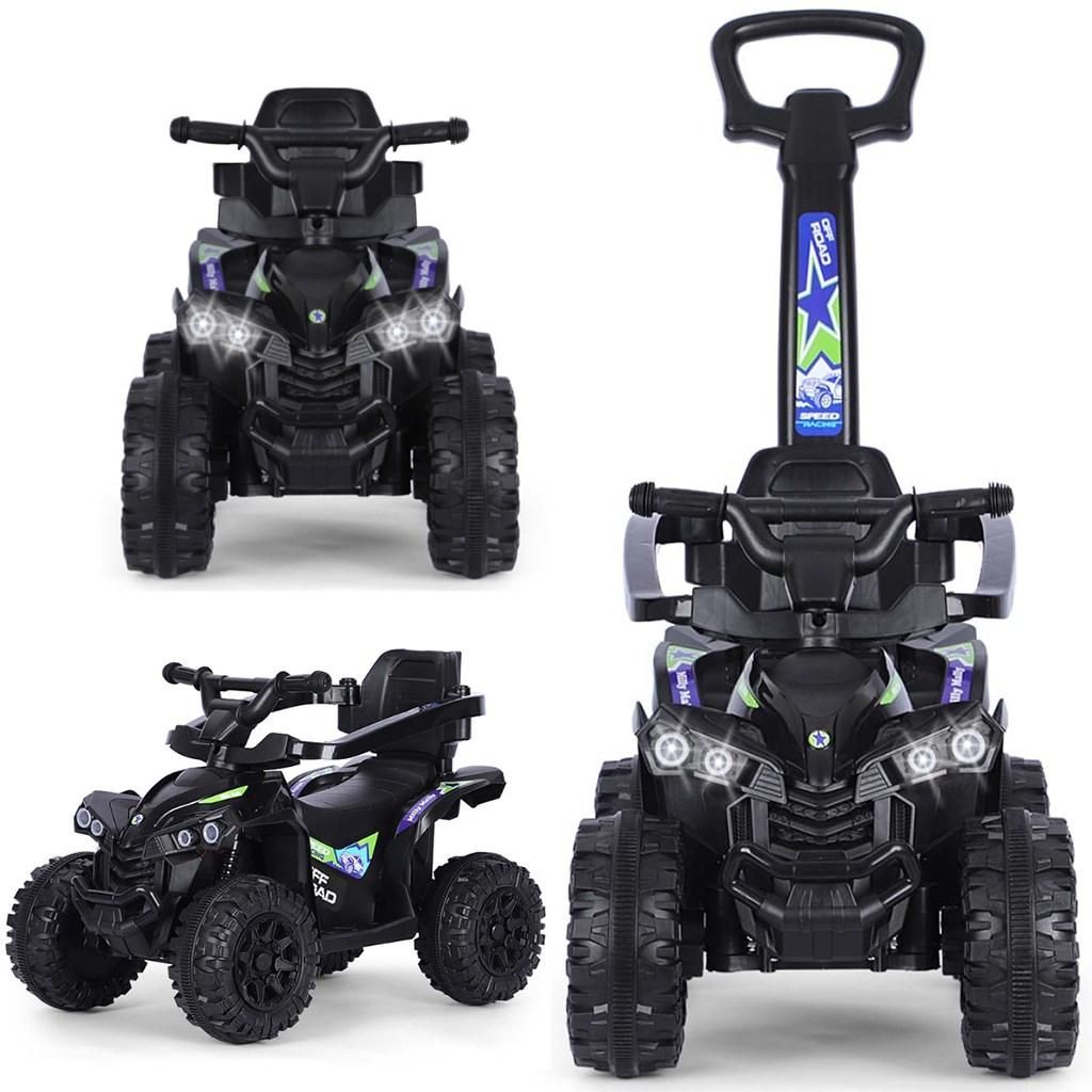 Milly Mally Wild 3in1 schwarzer Kinderroller mit Lenkstange Produktbild 