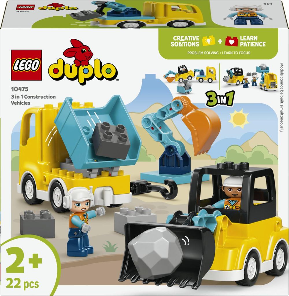 LEGO DUPLO TOWN Stavebné stroje – stavebnicová sada 3 v 1 Obrázok produktu 