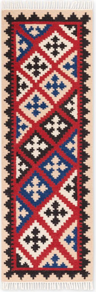 Hanse Home Kamal Afghan Kelim Teppich Rami Creme Multifarben