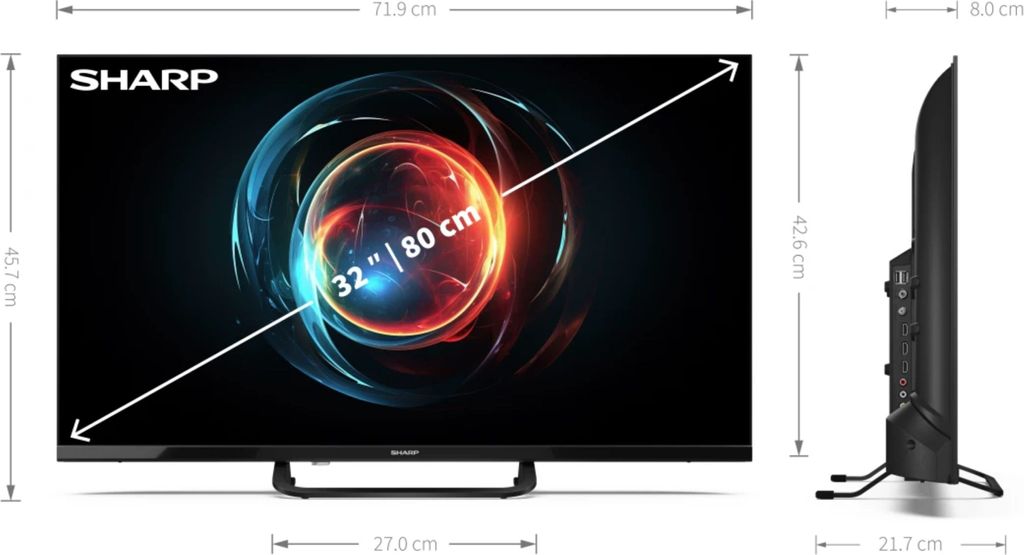 Sharp 32 Zoll FH8 FHD LED TV schwarz Produktbild 6