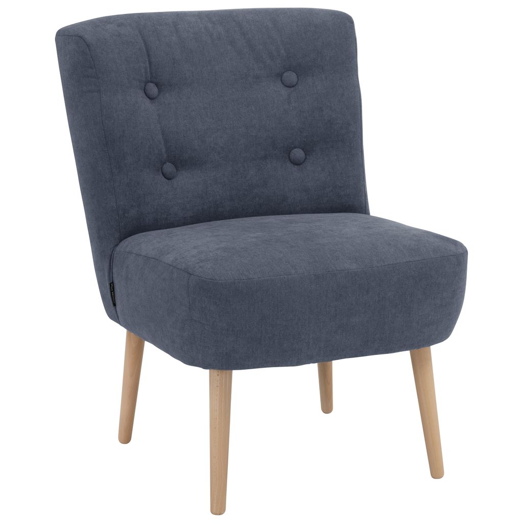 Max Winzer Sessel Fiona - Flachgewebe blau - Maße: 58 x 68 Produktbild 