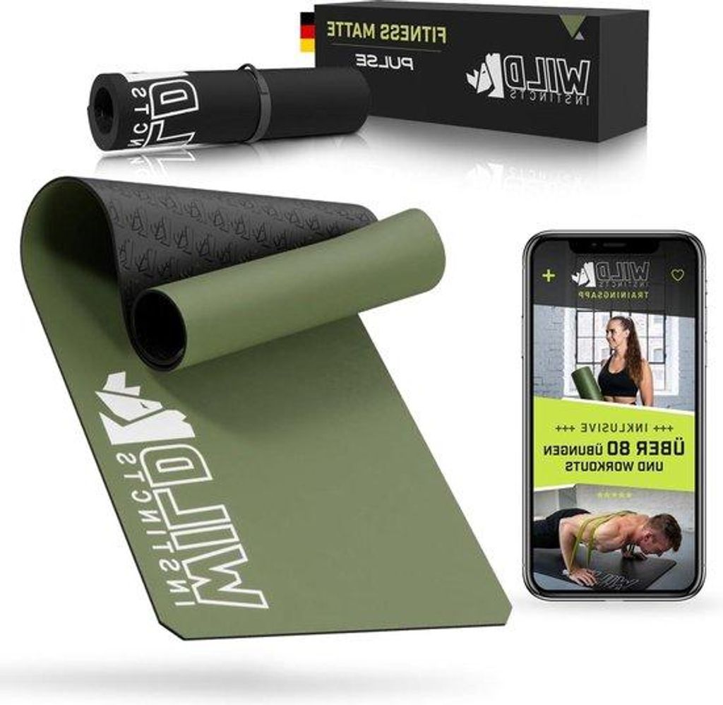 Antislip-Yogamat 185x66cm 7mm dick für Zuhause Fitness