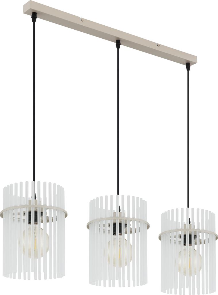GLOBO Lighting Hängeleuchte GORLEY LBH 80x20x140 cm beige Hängelampe
