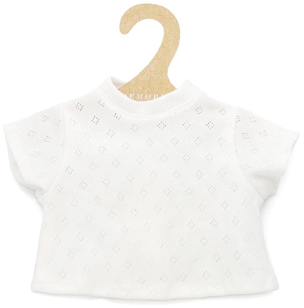 Asi Puppenkleidung - Baumwoll-T-Shirt weiß mit kurzen Ärmeln Puppenmode