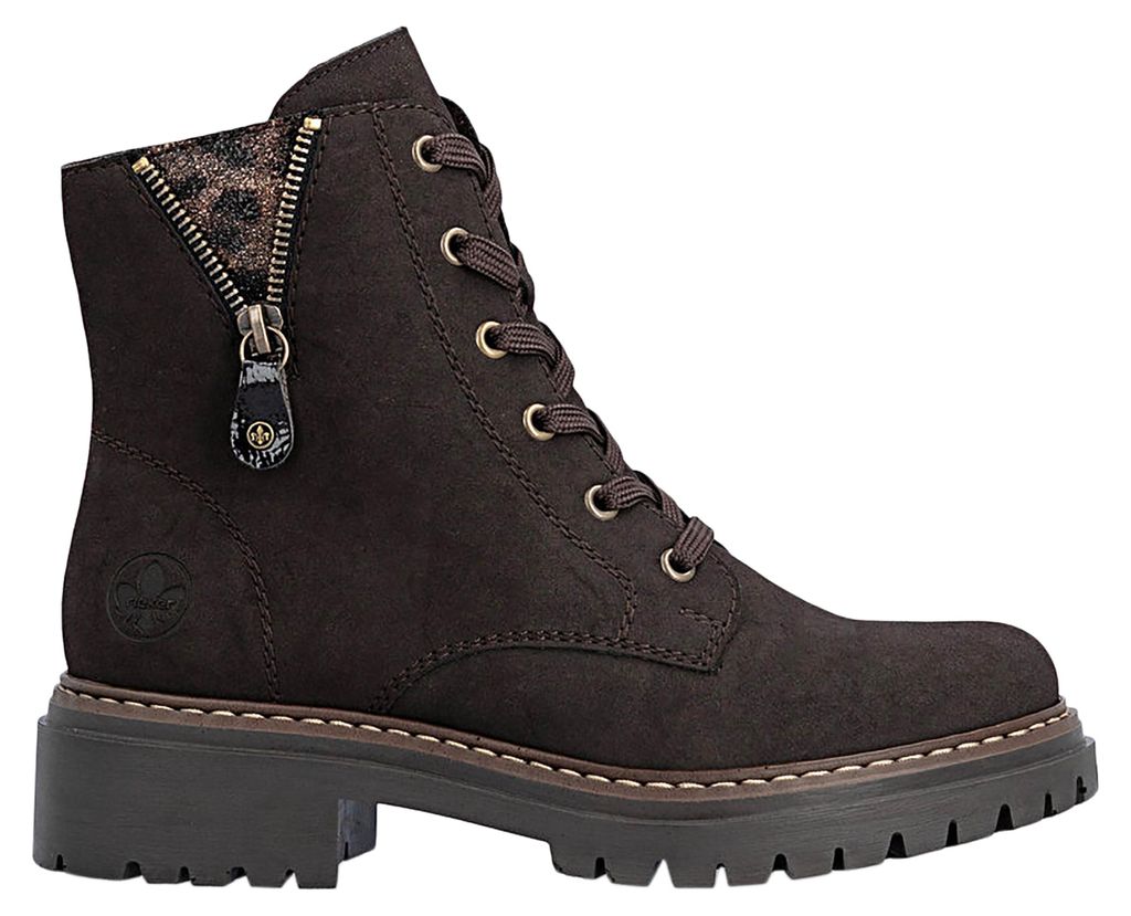 Zapatos de cordones marrones para mujer de la marca Rieker, Imagen del producto 