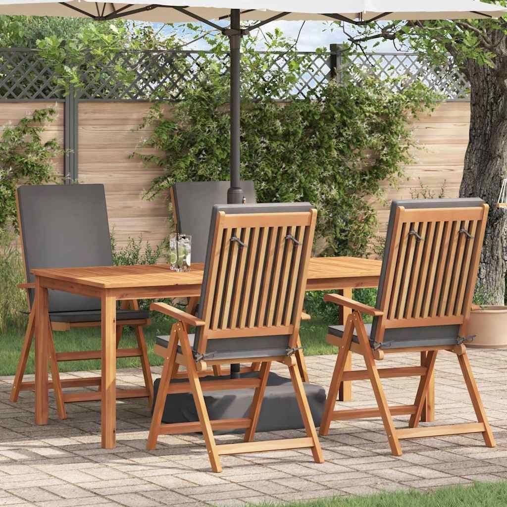 Möbel Garten-Liegestühle mit Kissen 4 Stk. Massivholz Teak - Gartenstühle 3375766