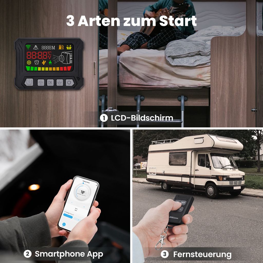 MaXpeedingrods 12V 5KW Diesel Heater Bluetooth LCD pro Obrázek produktu 12