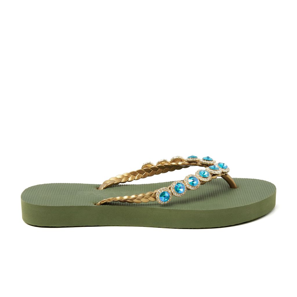 Lazamani Bora Bora Damen Flip Flops Green Größe 35/36