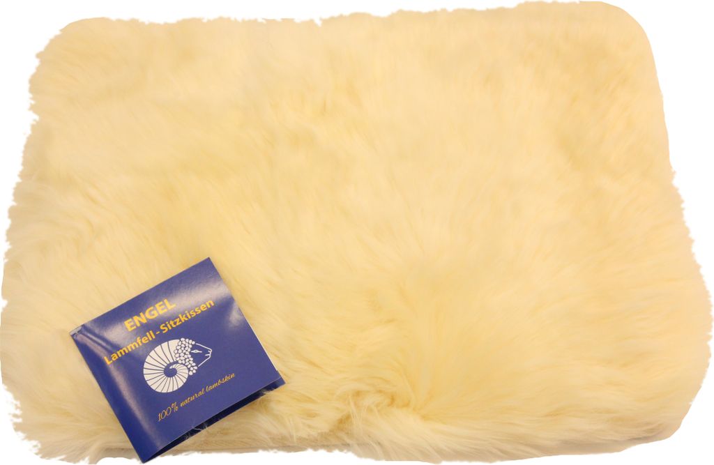 Sitzauflage Diana aus Lammfell hochwollig Champagner 30x40cm