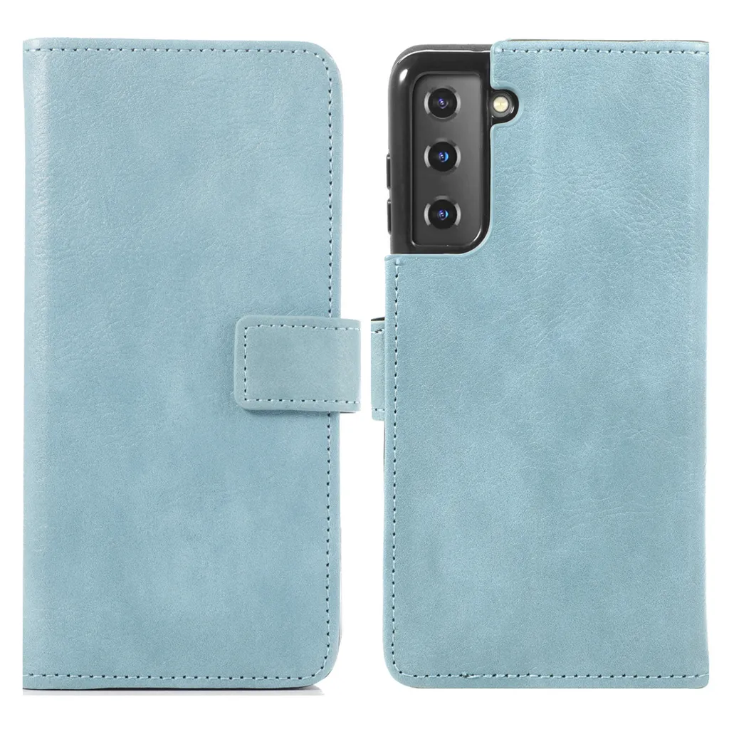 Custodia Samsung Galaxy S21 imoshion Libreria Luxe Azzurro - Anti-Urto