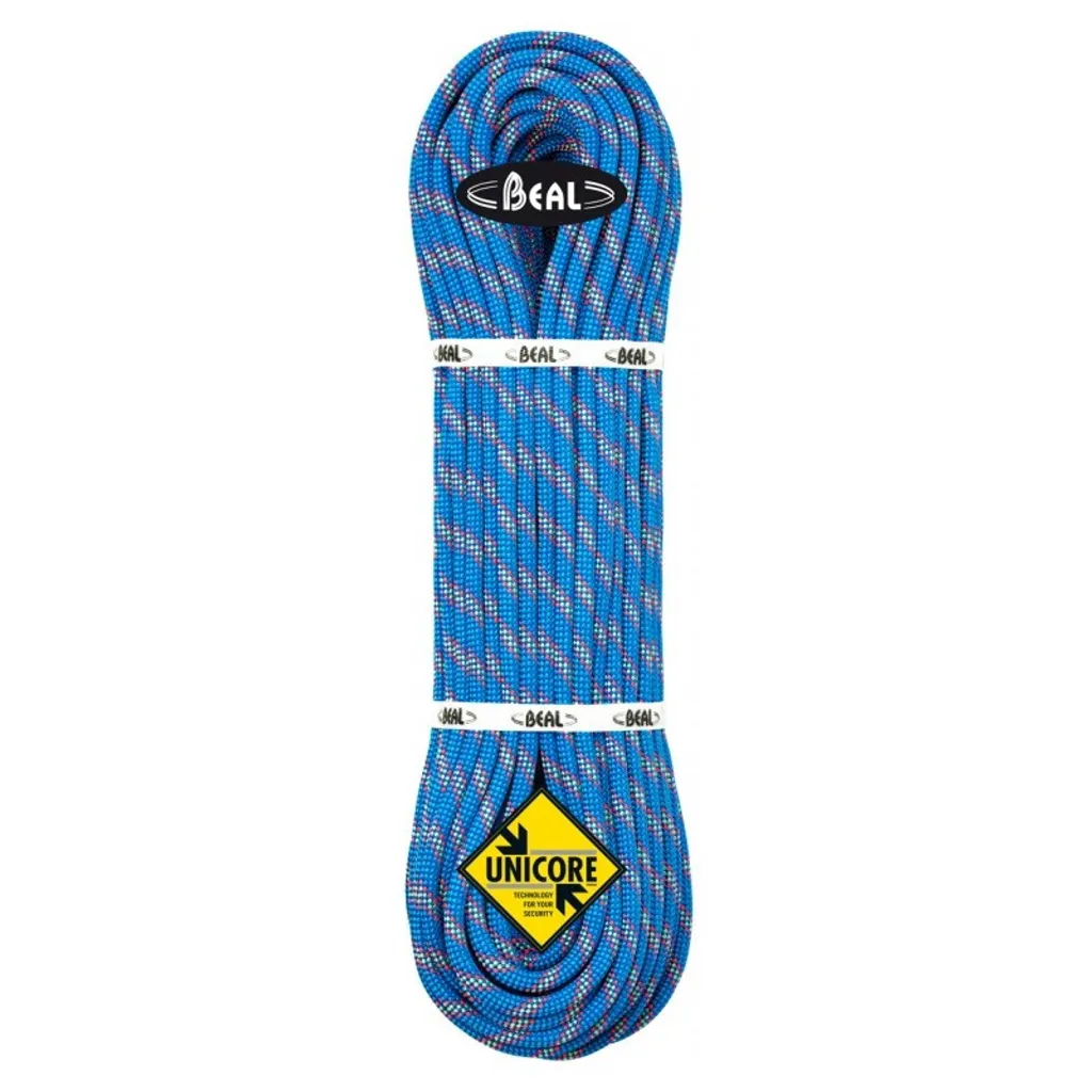 Corde d'escalade Beal Booster III 9,7 mm 60 m bleue avec gaine Dry Cover