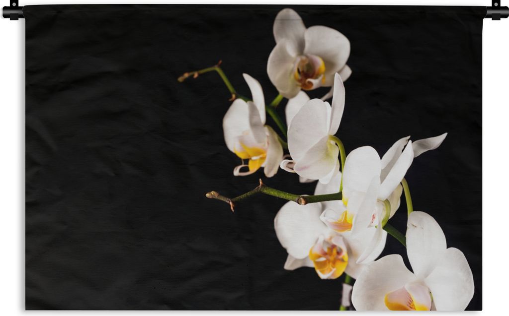 MuchoWow Wandteppich Wandbehang Orchidee - Blumen - Pflanzen - Botanisch 150x100 cm Tapisserie Dekoration Wandtuch - Waschbar - Tapisserien - Wan...