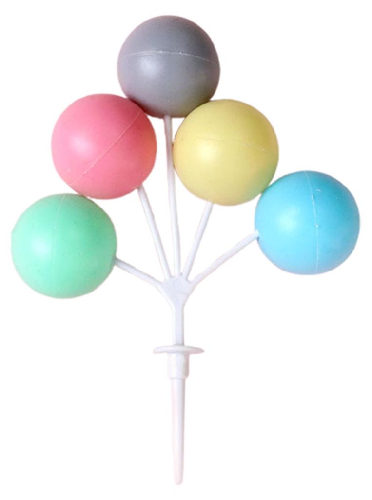 Bunte Mini-Ballon-Kuchenaufsätze, 5 Kunststoff-Ballonstecker, Dessert-Cupcake-Dekoration für Geburtstagsfeiern, Hochzeiten und andere Feierlichke...