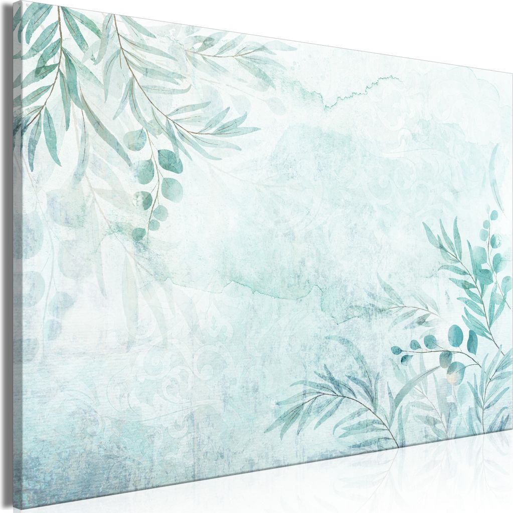 Italienischer Leinwand Leinwandbild - Gentle Breeze of Leaves (1 Part) Wide 60x40 cm Blätter b-C-0869-b-a