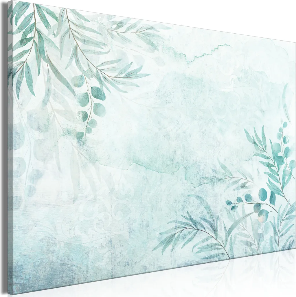 Decorazione Parete Natura: Quadro Foglie 60x40 Canvas Intelaiato