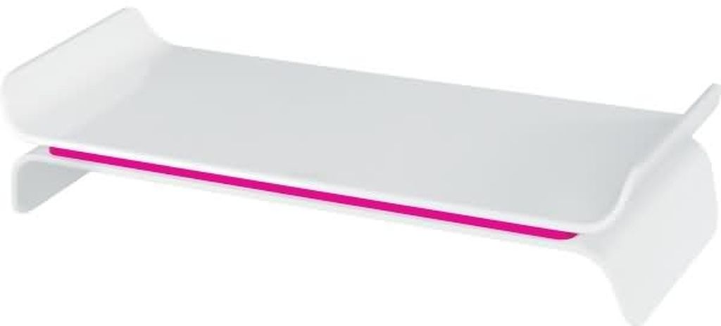 Monitorständer Ergo Wow höhenverstellbar weiß/pink Packung mit 4 Stück