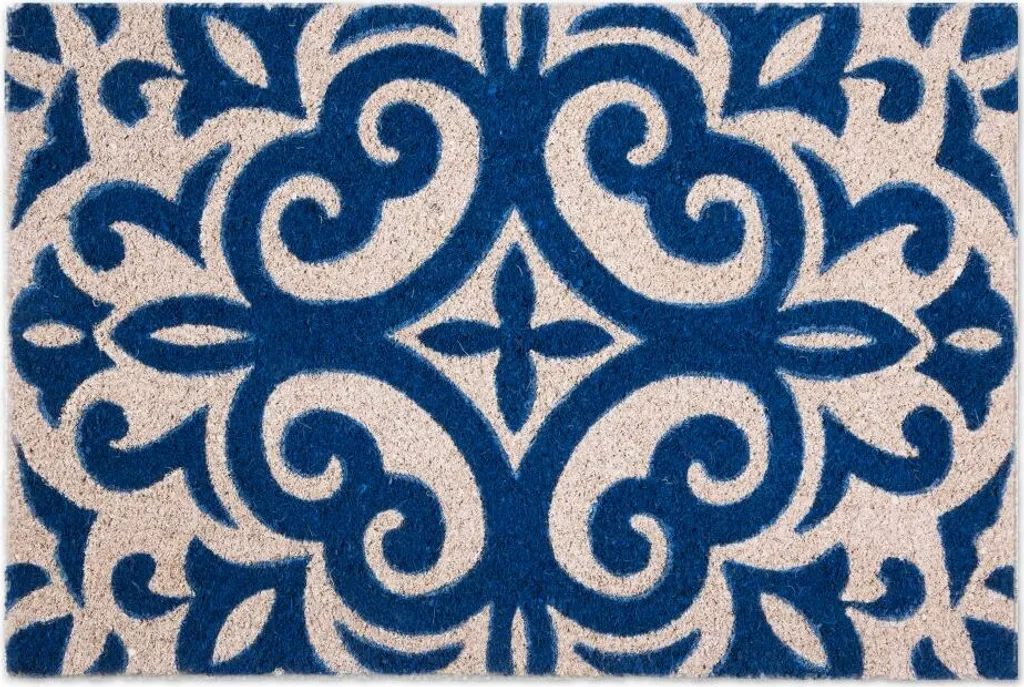 Paillasson anti-saleté Excelsa Boheme Blue 40x60 cm coco pour sol propre