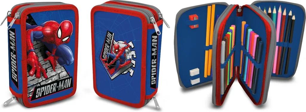 Spiderman Astuccio Scuola Doppio Kids Licensing - Resistenza Premium